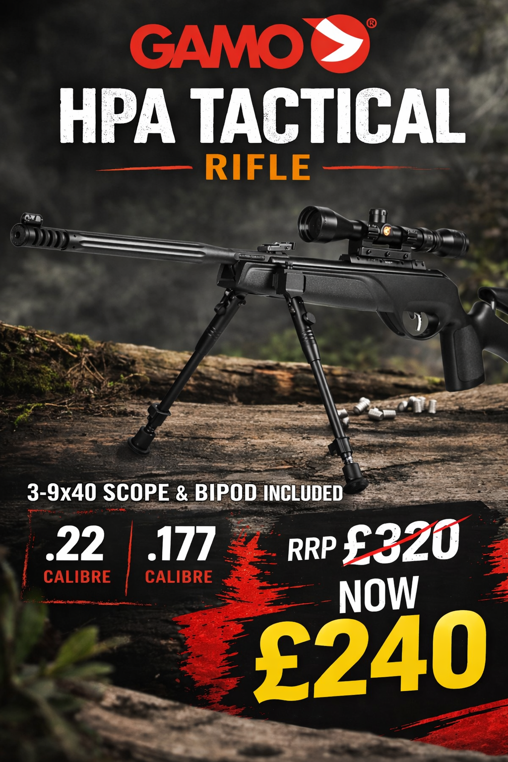 GAMO HPA TACTICAL RIFLE KIT