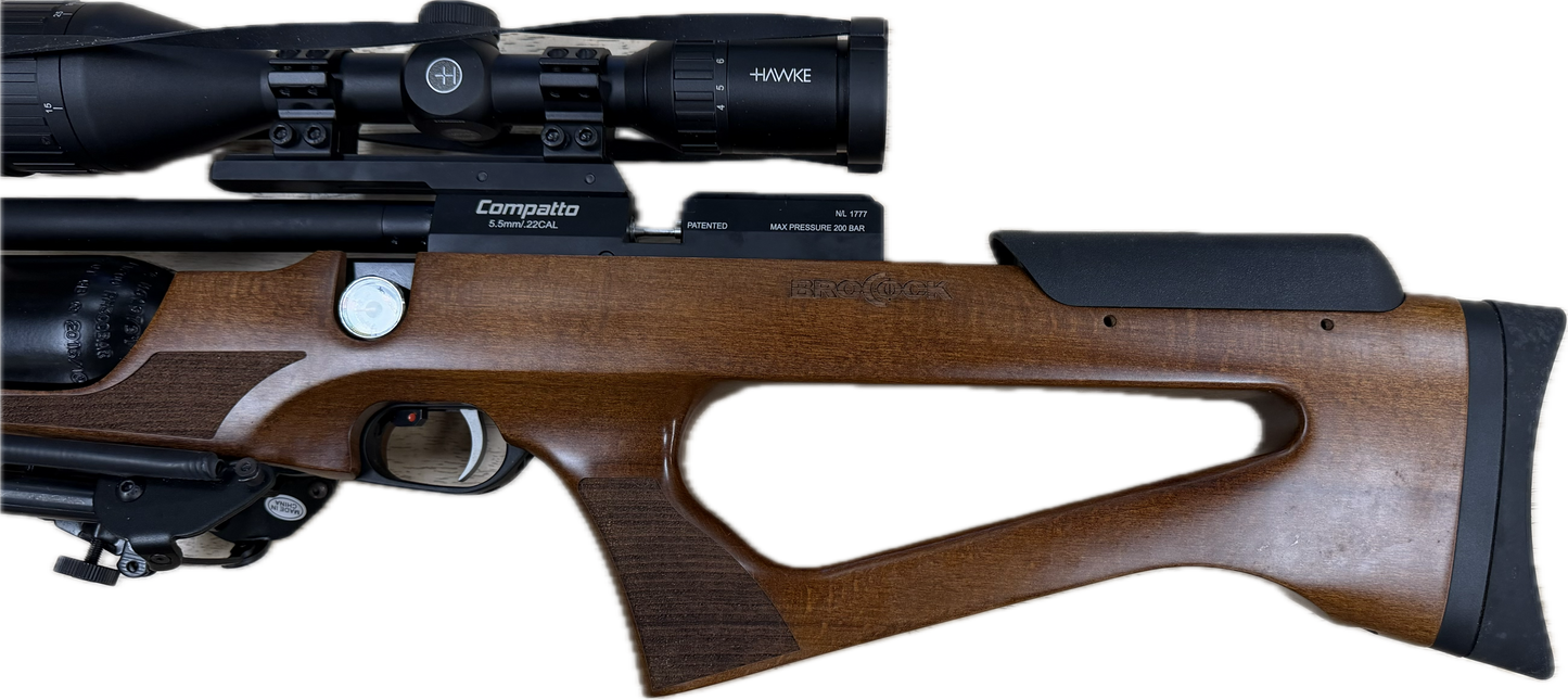 BROCOCK COMPATTAO .22 W/HAWKE 3-9 X50 AO SCOPE