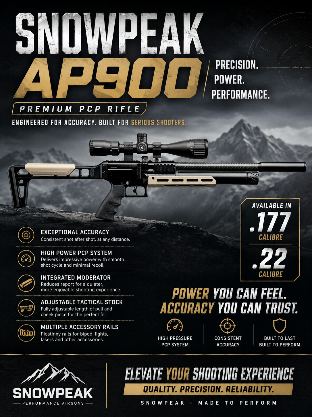 SNOWPEAK AP900 PCP RIFLE