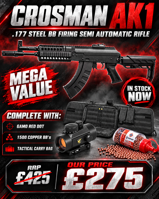 Crosman AK1 .177 bb Semi Auto - Mega Pack!