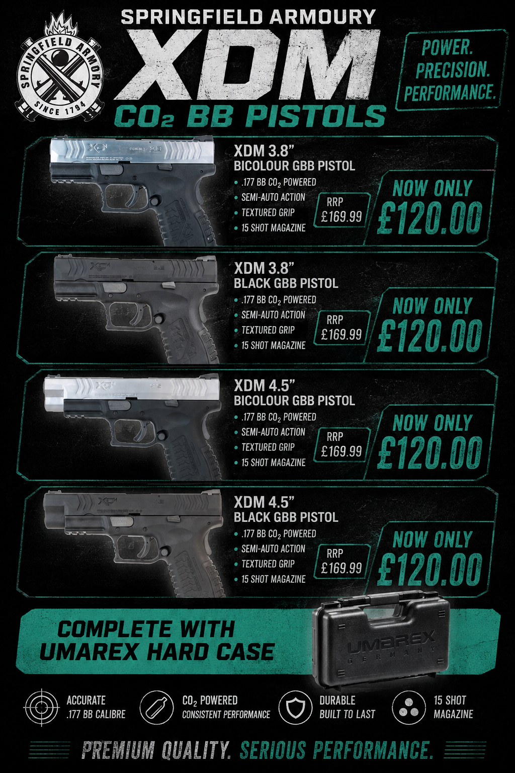 Springfield Armory XDM .177BB Pistols