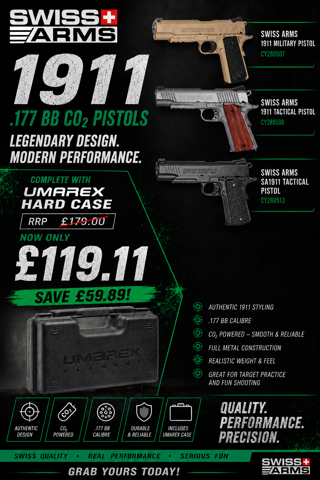 Swiss Arms SA 1911 .177 BB Pistol