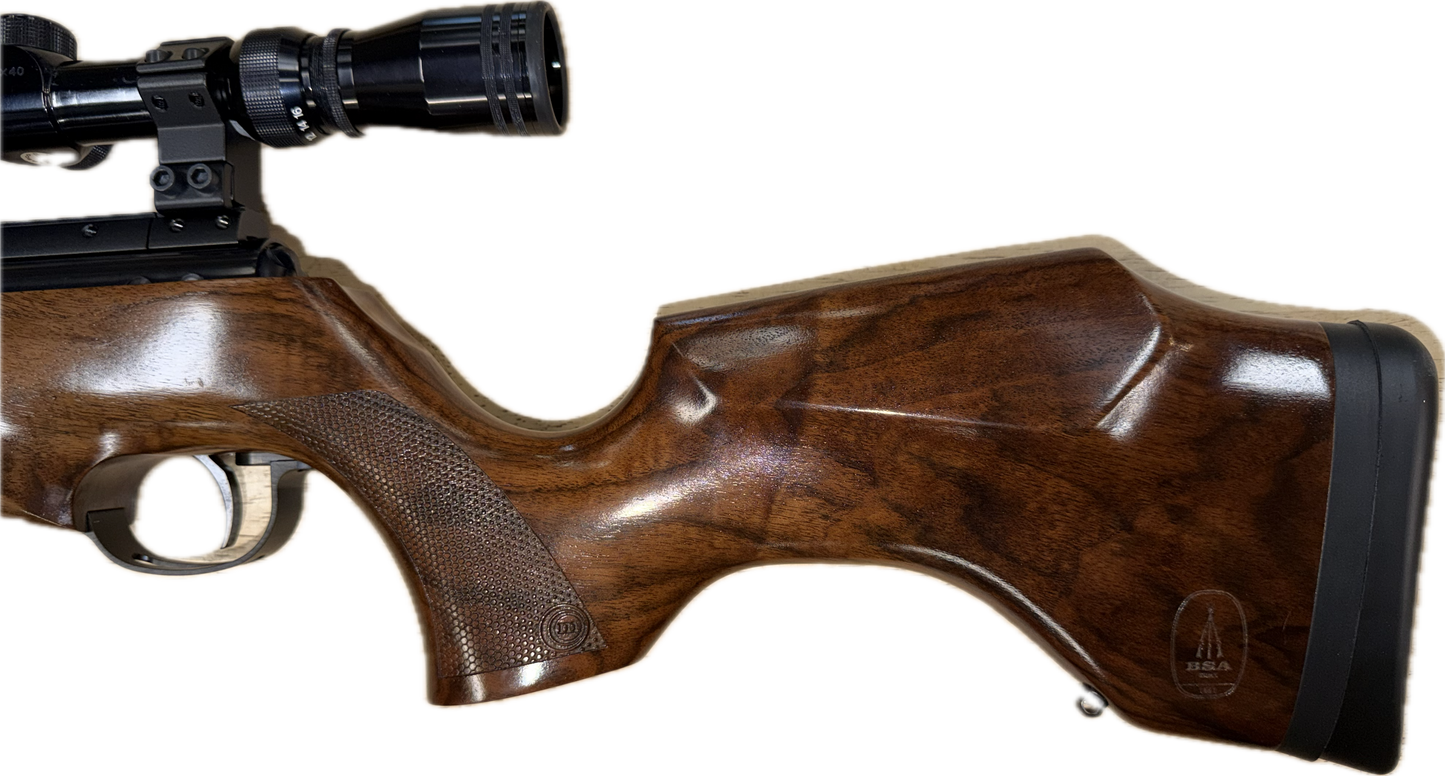 BSA LIGHTNING CLX .177 WALNUT W/TASCO 4-16 SCOPE