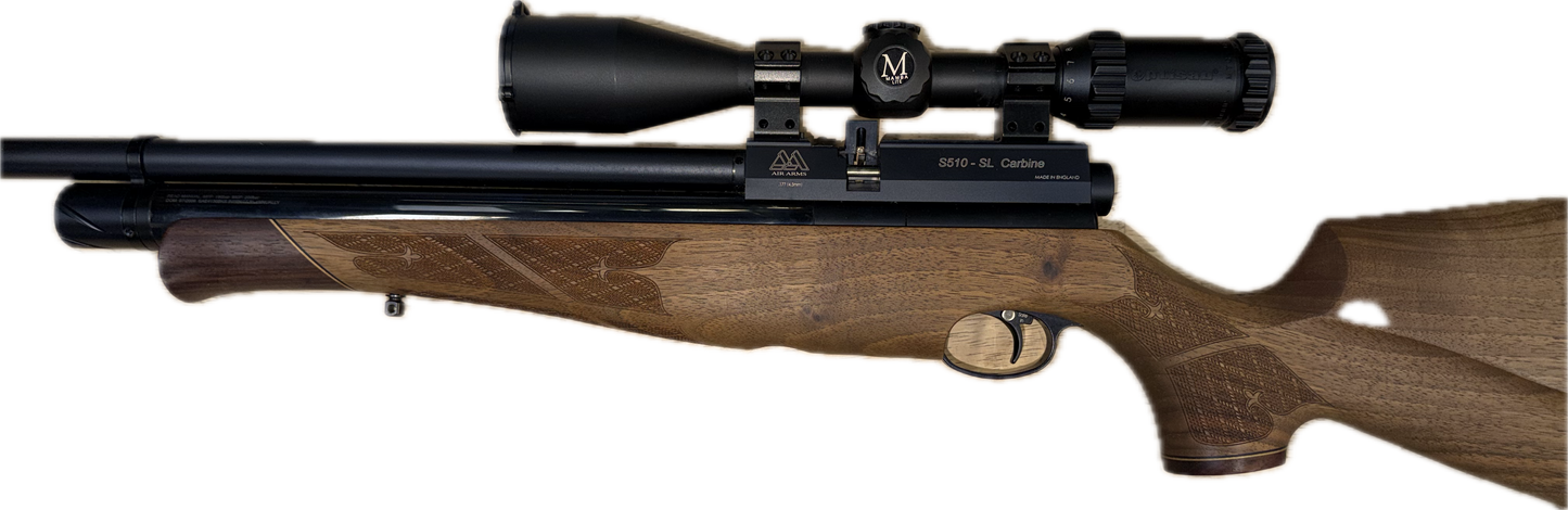 Air Arms S510 .177 Walnut With MTC Mamba 3-12x44 Scope