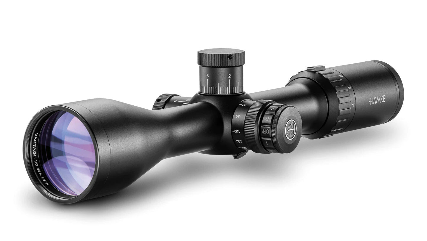 Hawke Vantage 30 WA FFP 4-16x50 Half Mil Dot IR Reticle Rifle Scope - FREE POSTAGE