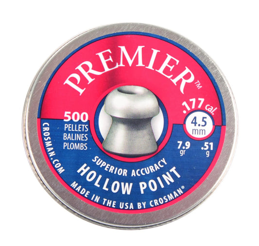 CROSMAN PREMIER HOLLOW POINT PELLET 500 PACK .177