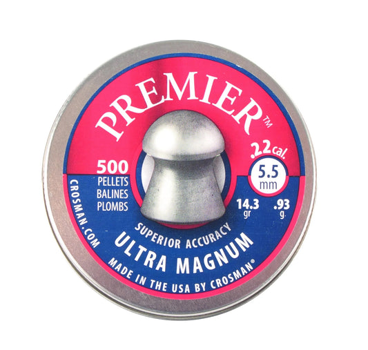 CROSMAN PREMIER ULTRA MAGNUM PELLETS 500 PACK .22