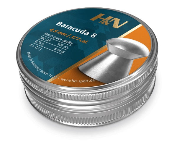 H&N BARACUDA 8 844GR .177 PELLETS (500)