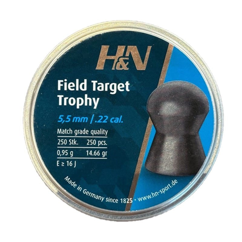 H&N FIELD TARGET TROPHY 14.66GR .22 PELLETS (250)
